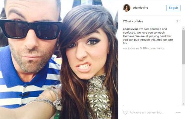 Adam Levine ficou chocado com a morte da jovem (Crédito: Reprodução)