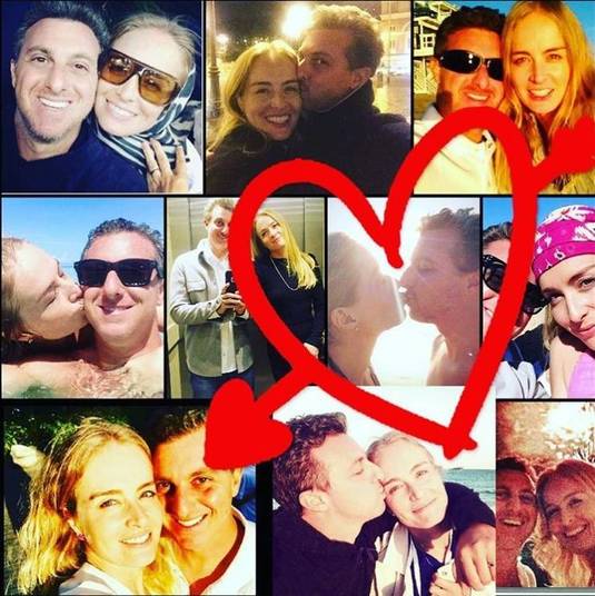 Luciano Huck faz montagem com fotos do casal