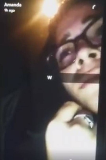 Vítima gravou no Snapchat quando tiros começaram (Crédito: Reprodução/ Snapchat)