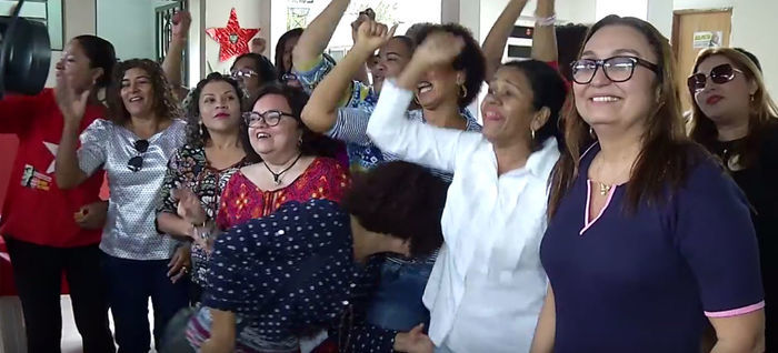 Mulheres do PT se reuniram nesta segunda-feira (Crédito: Reprodução)