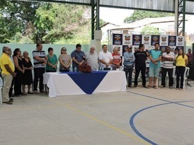 Gustavo Medeiros inaugura quadra coberta no Povoado Liberdade