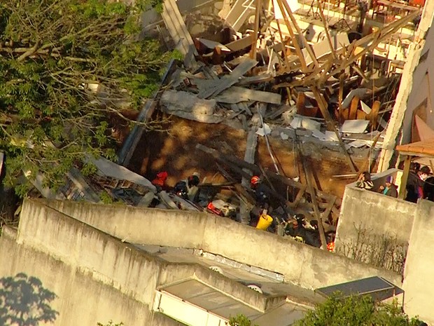 Igreja desabou em SP (Crédito: G1)
