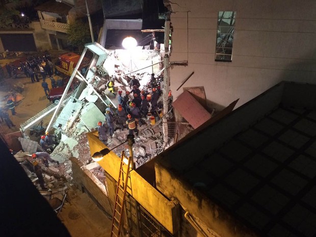 Igreja desabou em SP (Crédito: G1)