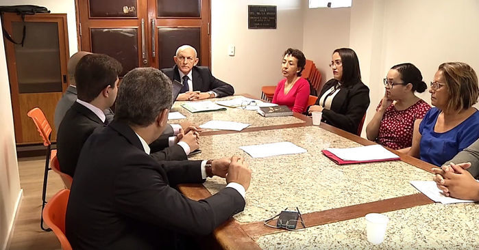 Reunião aconteceu no Tribunal de Justiça (Crédito: Reprodução)