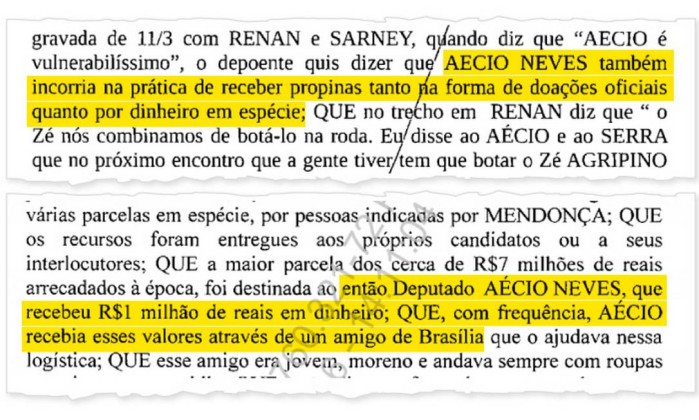 Aécio Neves (PSDB-MG) teria recebido R$ 1 milhão em dinheiro, segundo Sérgio Machado - Reprodução Leia mais sobre esse assunto em http://oglobo.globo.com/brasil/machado-diz-que-aecio-recebeu-doacao-ilegal-de-1-milhao-em-dinheiro-19511661#ixzz4Bg6FpG3y © 1996 - 2016. Todos direitos reservados a Infoglobo Comunicação e Participações S.A. Este material não pode ser publicado, transmitido por broadcast, reescrito ou redistribuído sem autorização.