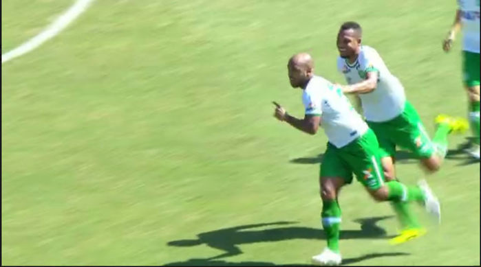 Jogadores da Chapecoence comemoram o primeiro gol do jogo (Crédito: Reprodução)