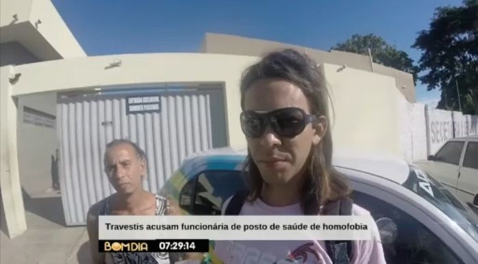 Travestis na Central de Flagrantes (Crédito: Reprodução/TV Meio Norte)