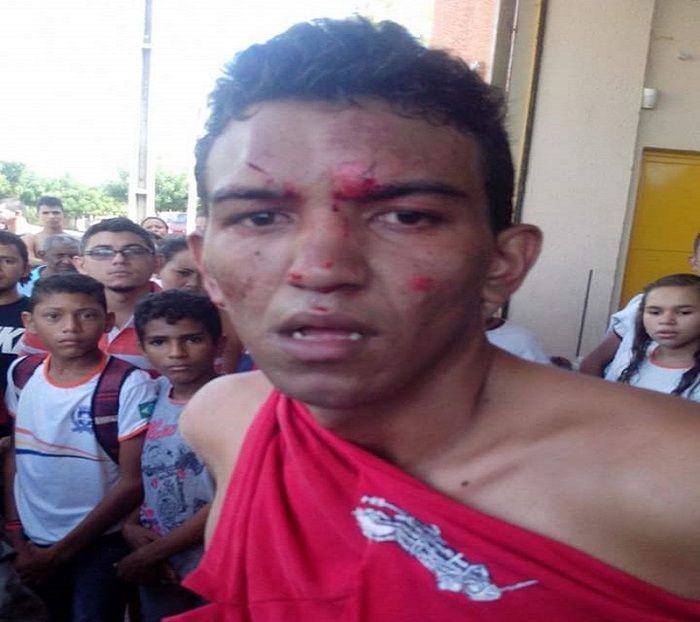 Assaltante é espancado ao tentar assaltar supermercado em Timon (Crédito: Reprodução)