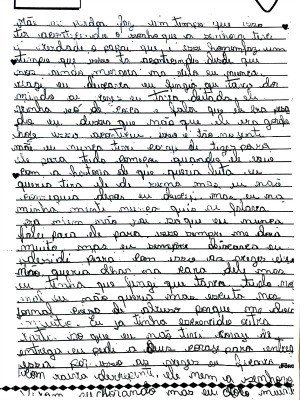 Menina pede ajuda em carta para a mãe (Crédito: Reprodução)