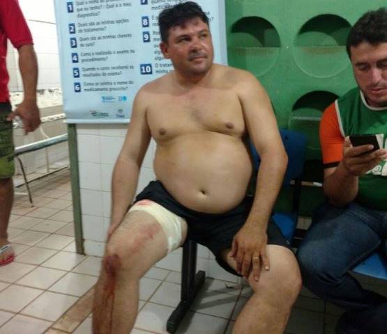 Mototaxista baleado (Crédito: Reprodução)