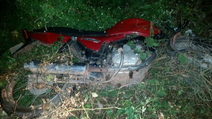 Moto conduzida por Raimundo Marques de Oliveira