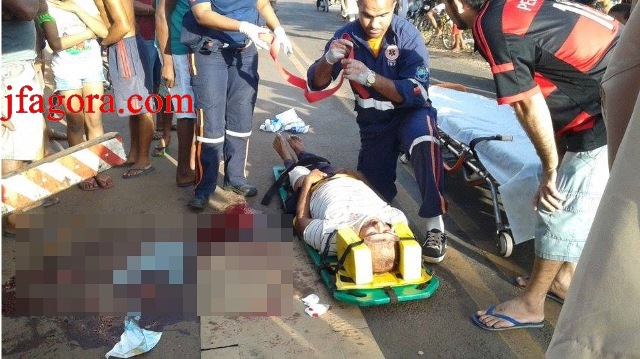 Acidente entre moto e caminhão deixa lavrador gravemente ferido (Crédito: Reprodução)