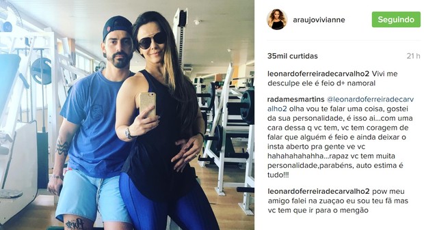 Viviane Araújo e o noivo (Crédito: Reprodução)