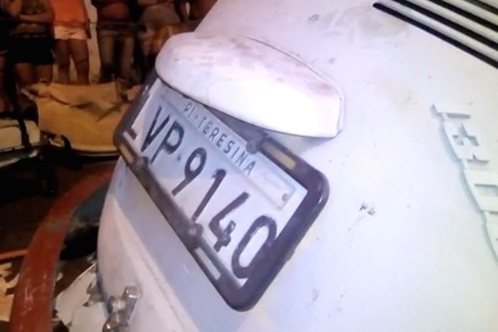 Veículo ficou destruído (Crédito: Reprodução)
