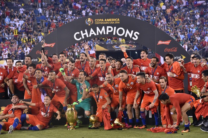 Seleção chilena campeã (Crédito: Reprodução)