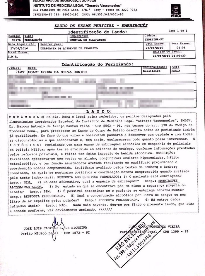 Laudo de Exame Pericial