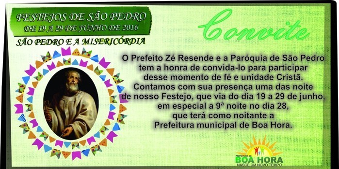 Boa Hora celebra a festa de São Pedro, padroeiro do município