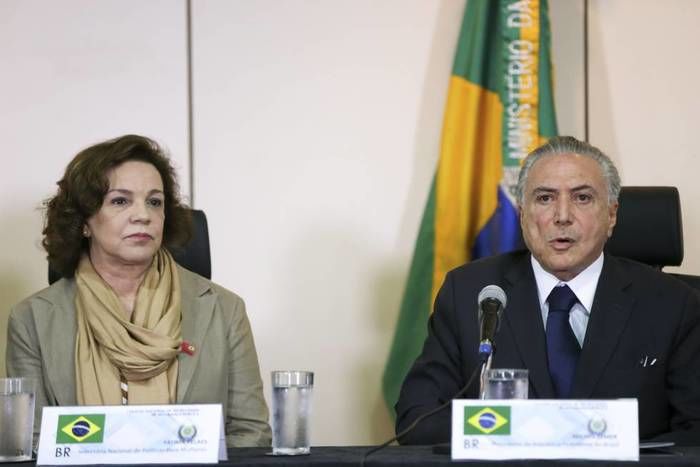 Fátima Pelaes e Temer (Crédito: Reprodução)
