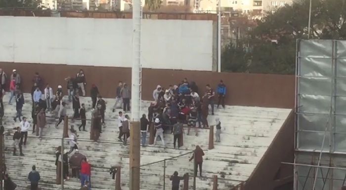 Briga durante partida (Crédito: Reprodução)