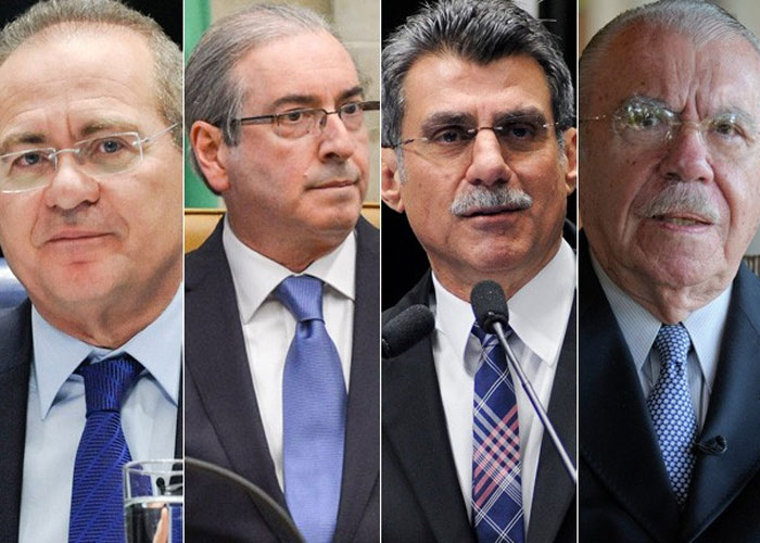 Renan, Cunha, Jucá e Sarney (Crédito: Divulgação)