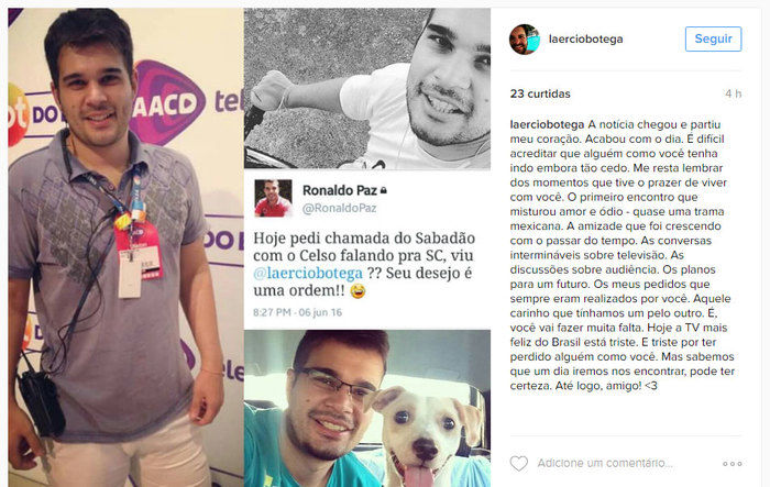 Ronaldo Paz foi morto ao sair do SBT (Crédito: Divulgação)
