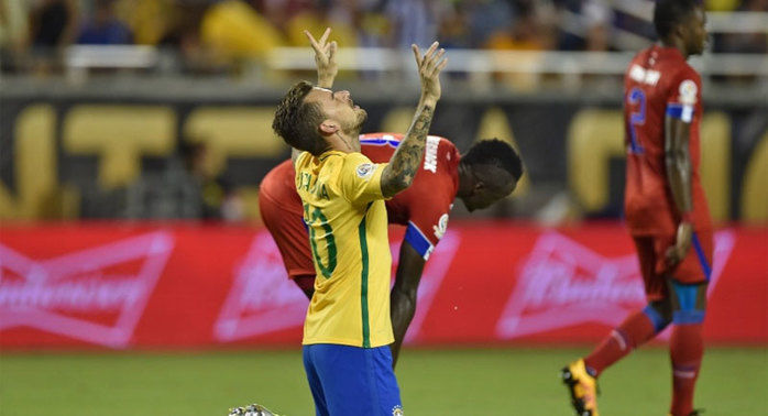 Brasil goleia Haiti por 7 a 1 (Crédito: USA Today)