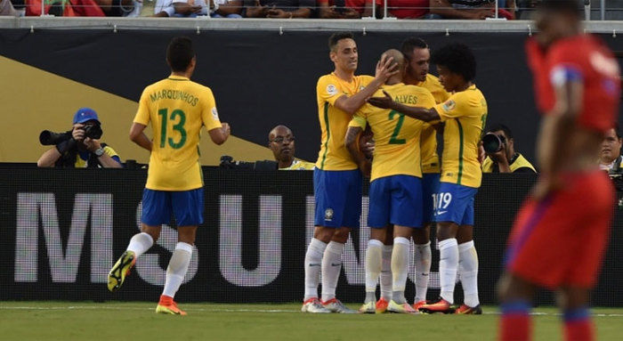 Brasil goleia Haiti por 7 a 1 (Crédito: USA Today)