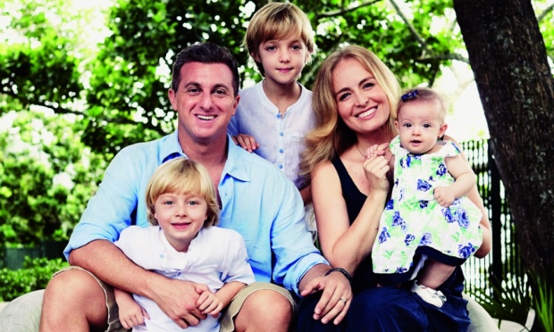 Luciano Huck, Angélica e os filhos