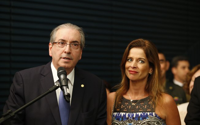 Eduardo Cunha e a esposa Claudia Cruz