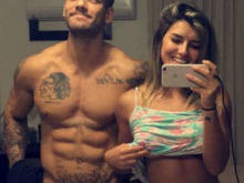 Lucas Lucco passa a noite com musa fitness