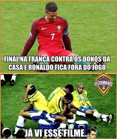 Choro de Cristiano Ronaldo na final da Euro rende memes na web (Crédito: Reprodução)