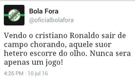 Choro de Cristiano Ronaldo na final da Euro rende memes na web (Crédito: Reprodução)