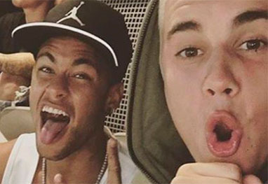 Neymar e Justin Bieber (Crédito: Instagram)