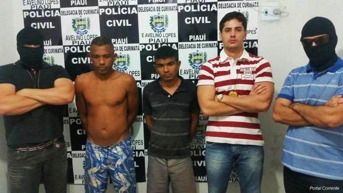 Acusados presos pela Polícia Civil (Crédito: Reprodução )