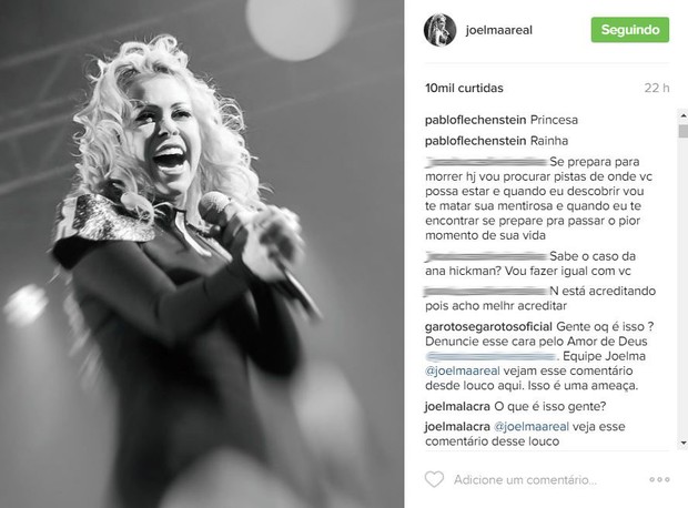 Joelma foi ameaçada de morte (Crédito: Divulgação)