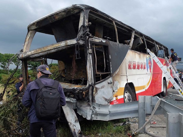 Ônibus explodiu (Crédito: AFP)