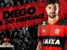 Diego volta ao Brasil e já é jogador do Flamengo