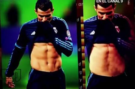 Montagem com Cristiano Ronaldo (Crédito: Reprodução)
