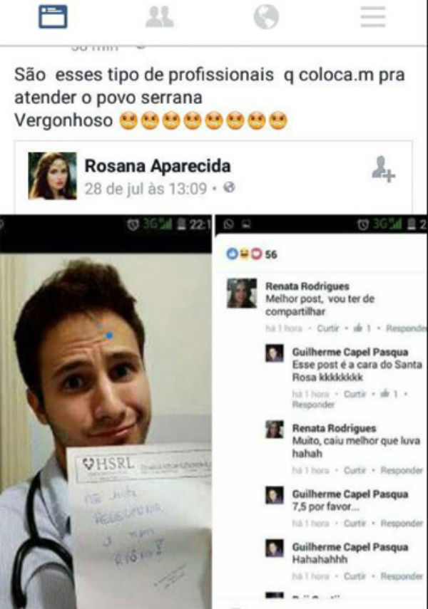 'Debochou' na rede social de paciente