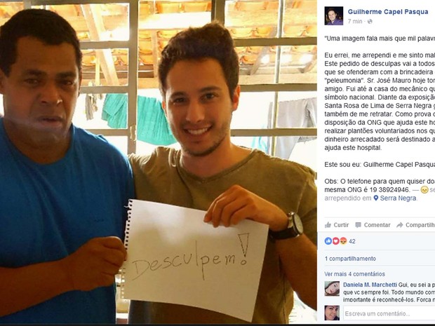 Guilherme e José Mauro se reencontram em Serra Negra (Crédito: Reprodução)