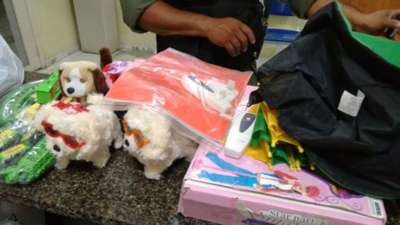 Objetos furtados pelo flanelinha