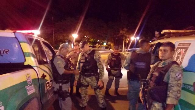 Policiamento em José de Freitas (Crédito: Reprodução)