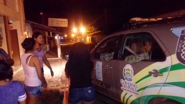 Policiamento em José de Freitas (Crédito: Reprodução)