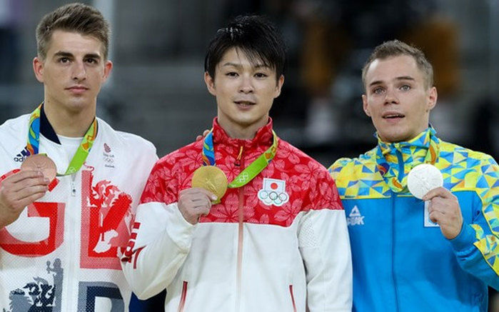 Max, Kohei e Oleg formaram o pódio da Rio 2016 (Crédito: CBG)