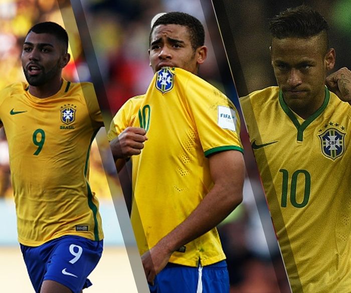 Gabriel Jesus, Gabigol e Neymar