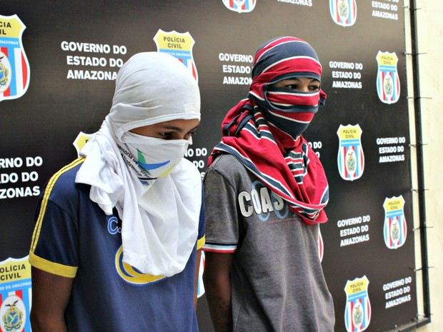 Adolescentes apreendidos acusados de matar colega (Crédito: Ive Rylo/G1 AM)