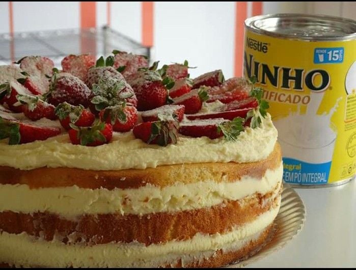 Receita Bolo Naked Cake De Leite Ninho