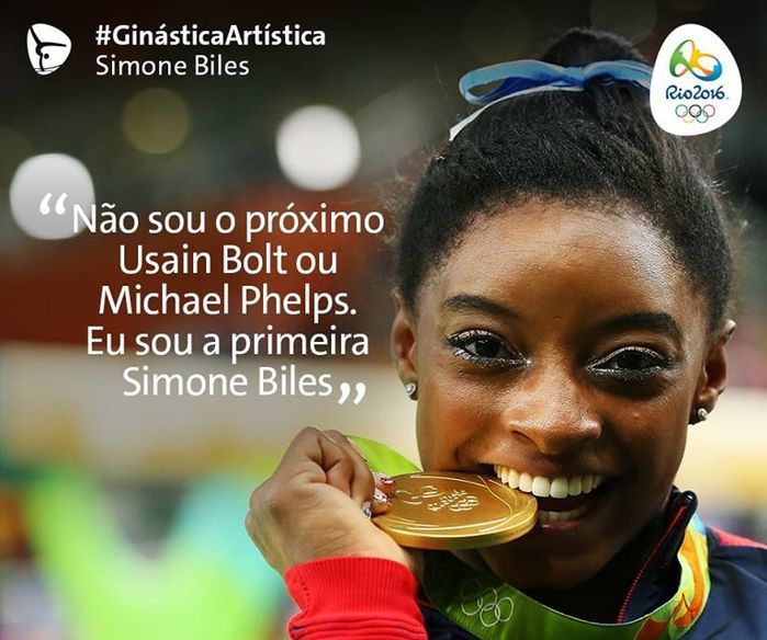 'Não sou o próximo Phelps. Eu sou a primeira Simone Biles' (Crédito: Reprodução)