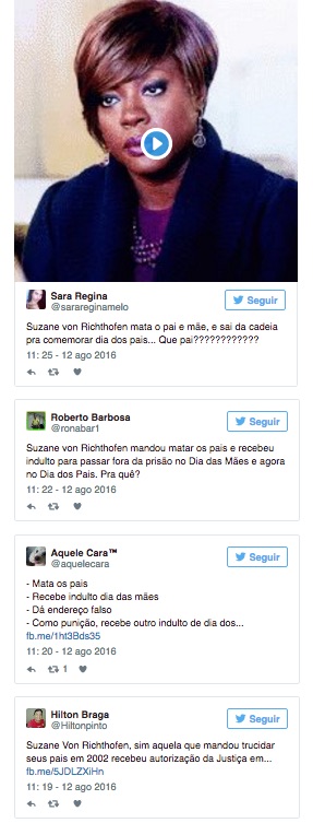 Suzane Von Richthofen deixa prisão para comemorar Dia dos Pais (Crédito: Reprodução)