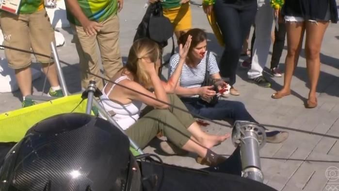 Câmera caiu dentro do parque olímpico (Crédito: Reprodução)
